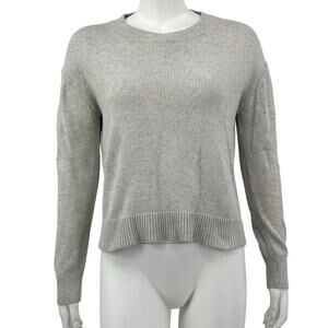 Everlane Sweater Womens XS‎ Gray Knit Boxy 100% Cotton Minimalist Capsule Staple